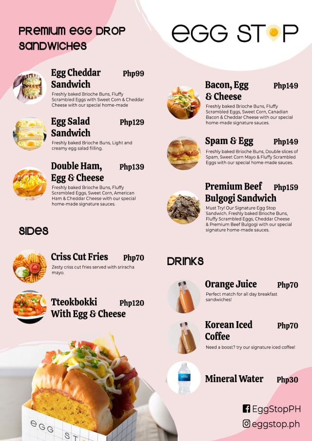 Eggdrop Sandwich Shop Pampanga | EggStop