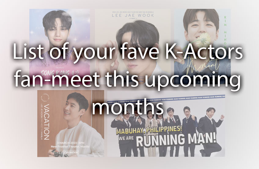 List of your fave K-Actors fan-meet this upcoming months