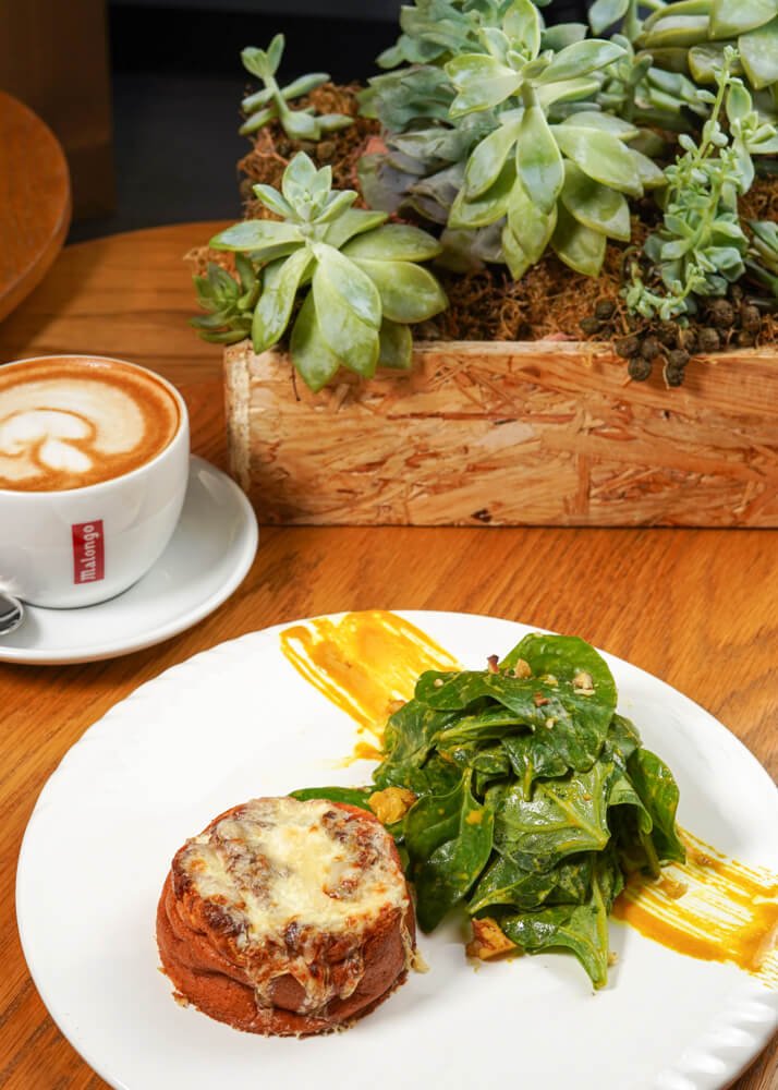 Malongo's Summer Menu Twice-Baked Goat's Cheese Soufflé