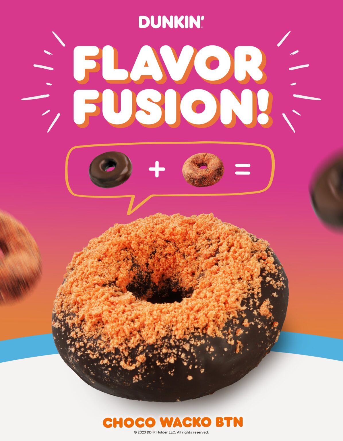 New Dunkin's Choco Wacko BTN Donut