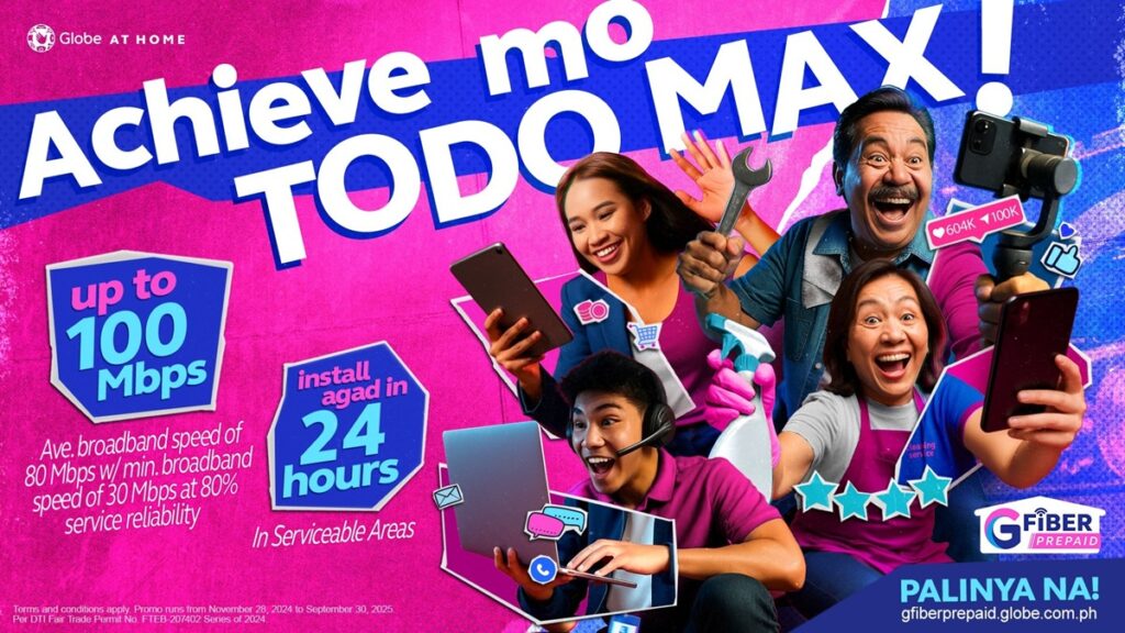 Globe Fiber Prepaid Empowers Filipino Families to Go TODO MAX